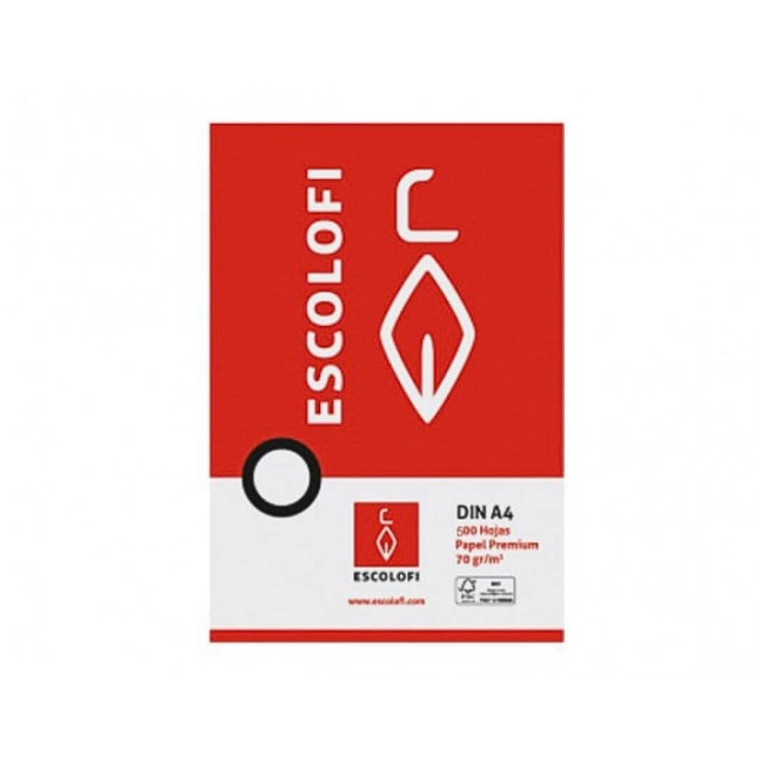 Pack 500 h recambio Escolofi A4 rayado hor. 2 perf