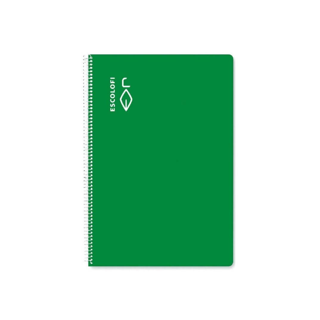 Cuaderno Escolofi A5 liso 50 hojas verde
