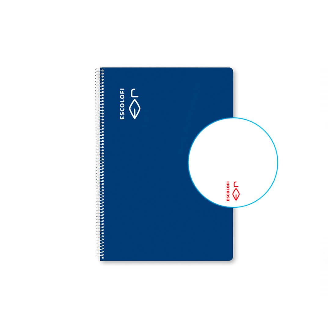 Cuaderno Escolofi A5 liso 50 hojas azul