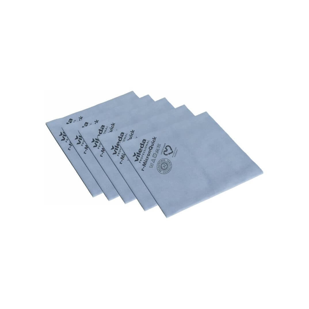 Pack 5 Bayetas Vileda microfibras recicladas azul