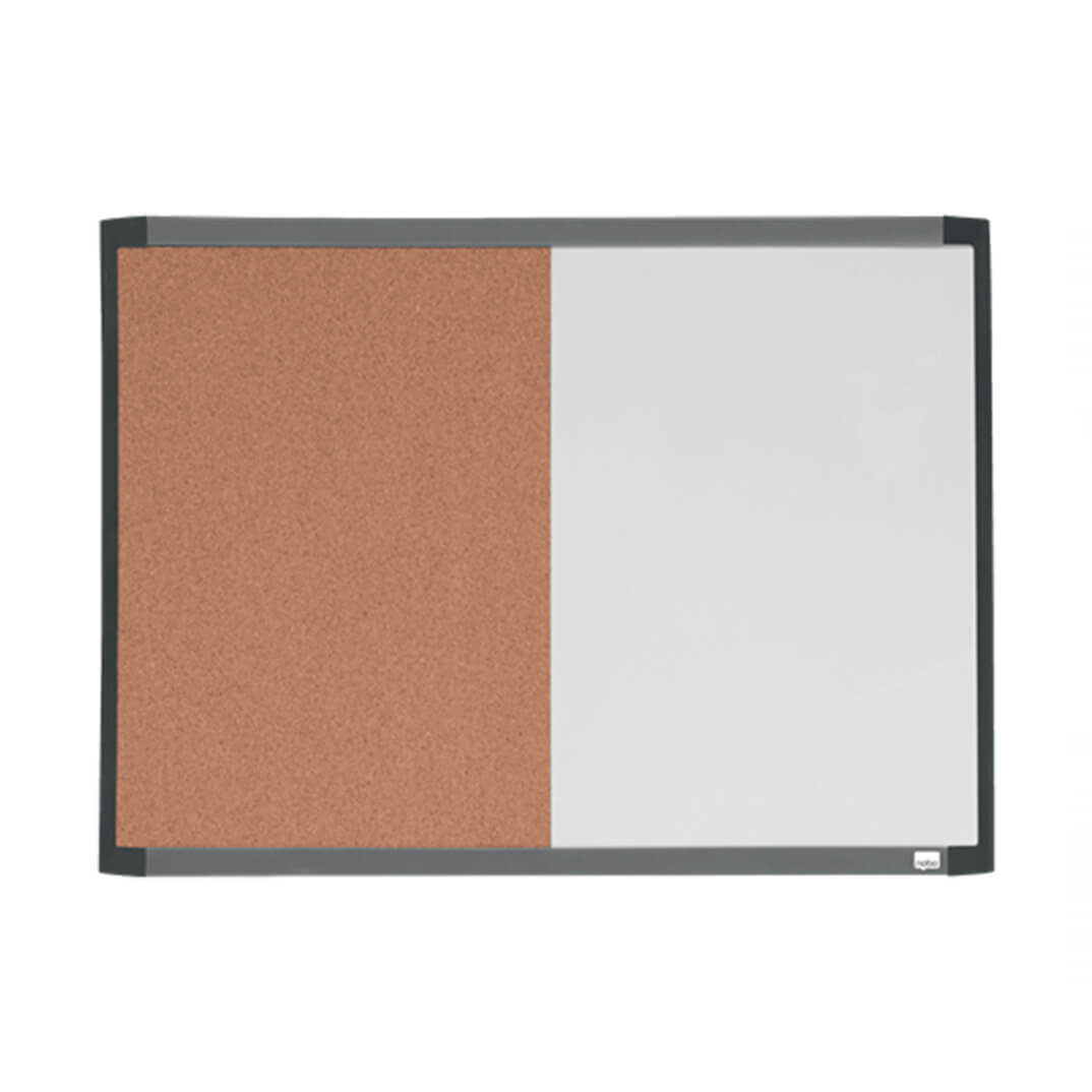Pizarra magnética y tablero corcho 585X430mm Nobo