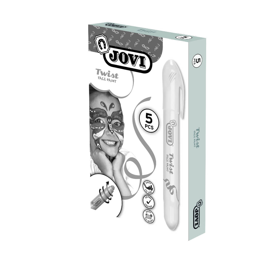 Pack 5 Barra maquillaje Jovi twist make up blanco