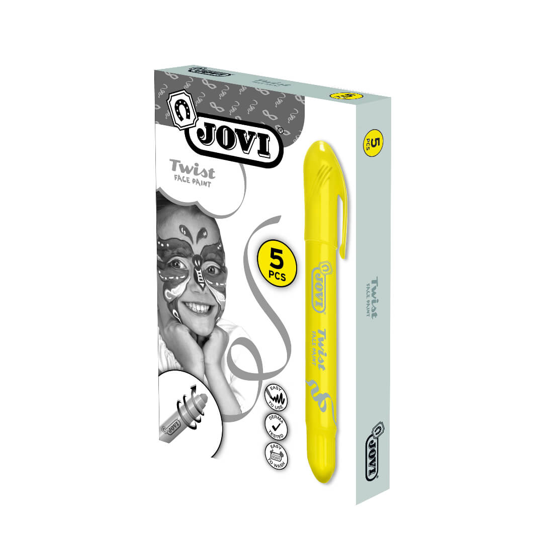 Pack 5 Barra maquillatge Jovi twist make up groc
