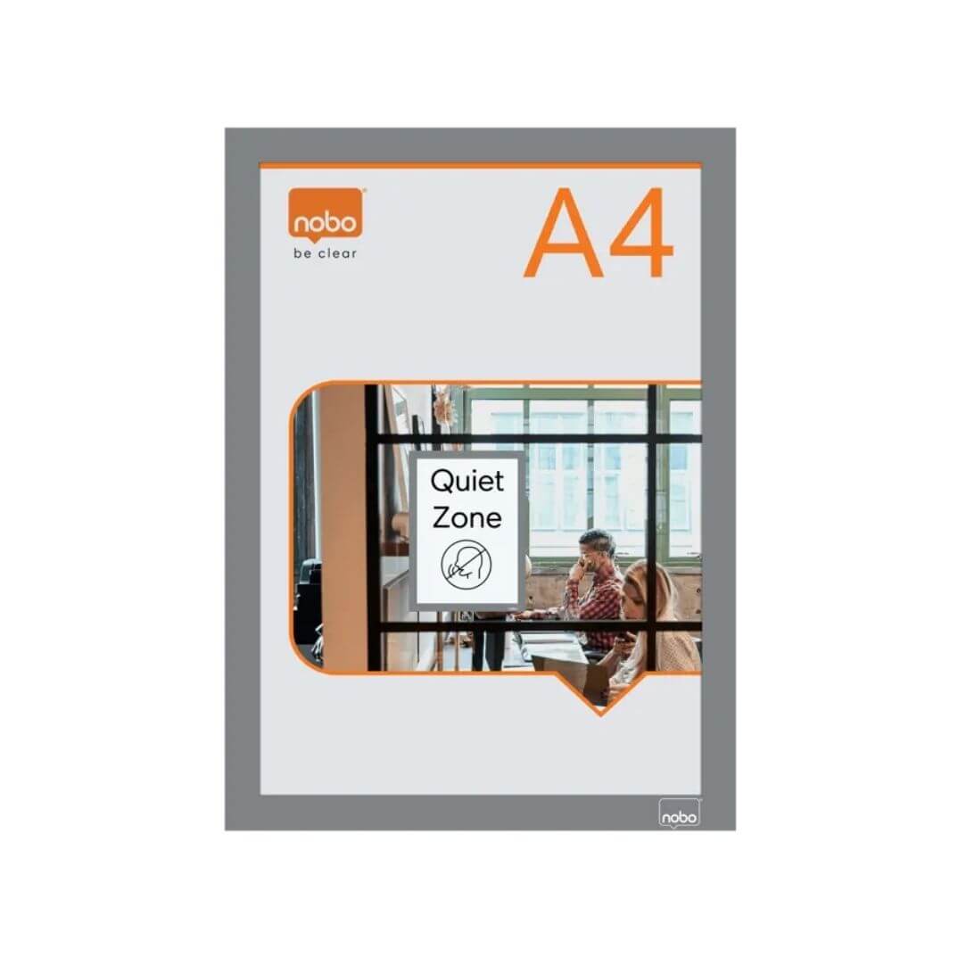 Marcs informatius magnètics autoadhesius A4 plata