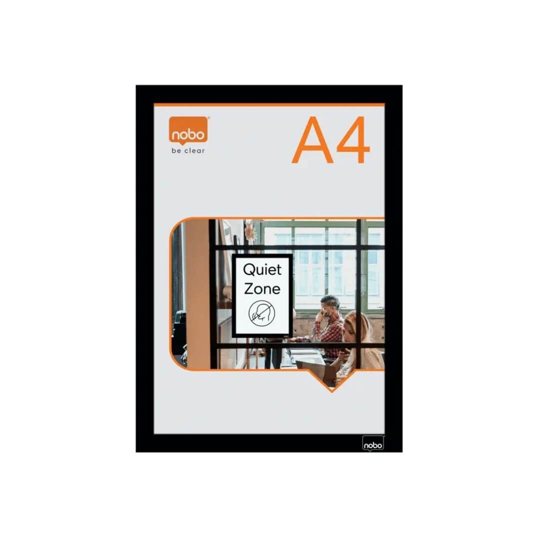 Marcs informatius magnètics autoadhesius A4 negre