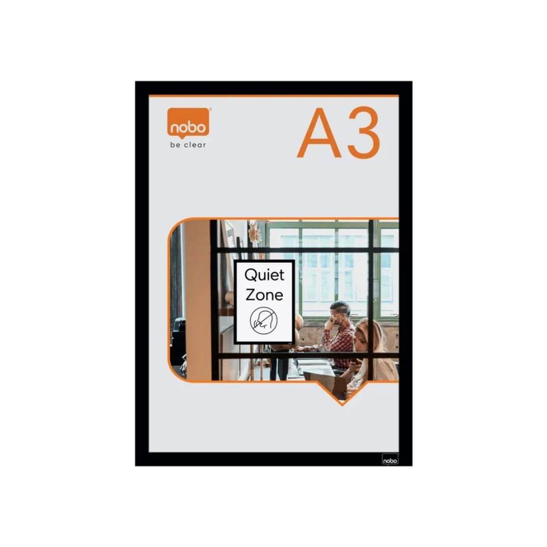 Marcs informatius magnètics autoadhesius A3 negro