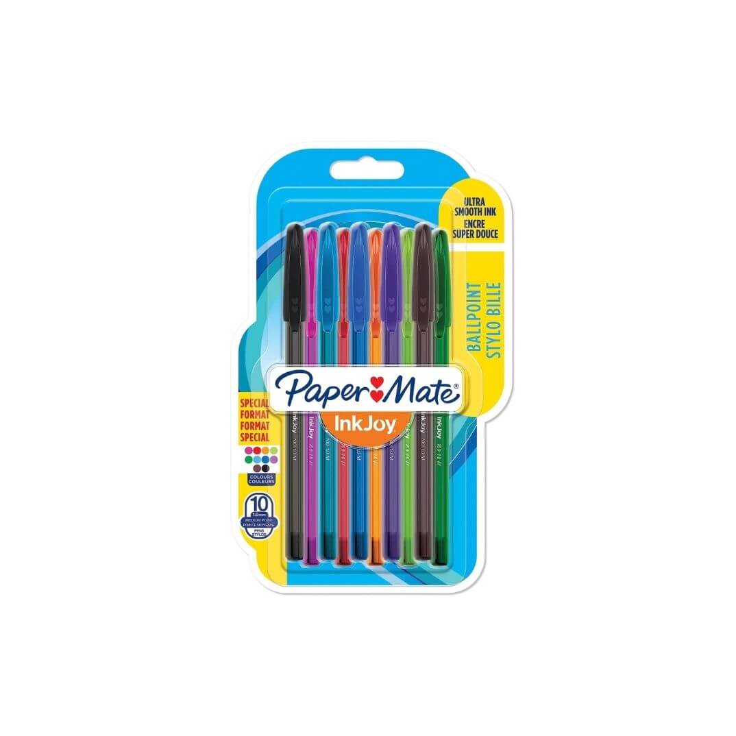 Pack 10 bolígrafs Paper Mate Inkjoy 100