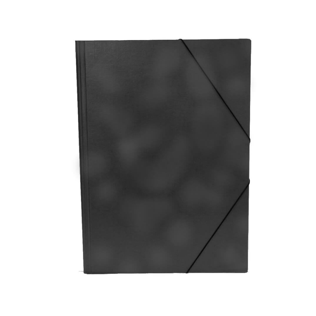 Carpeta cartón gofrada Folio negro