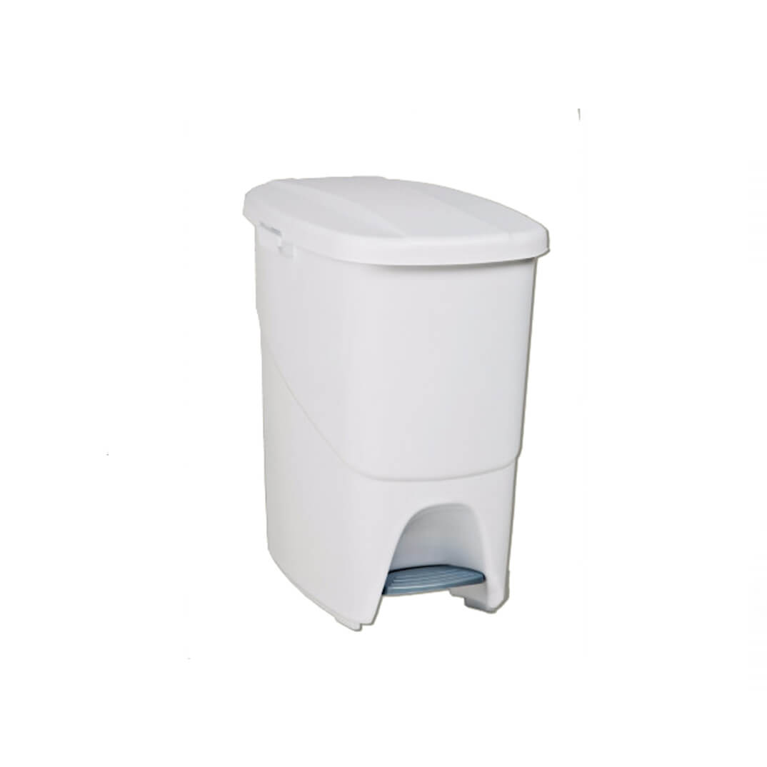 Cubell d’escombraries blanc 25l tapa i pedal blanc