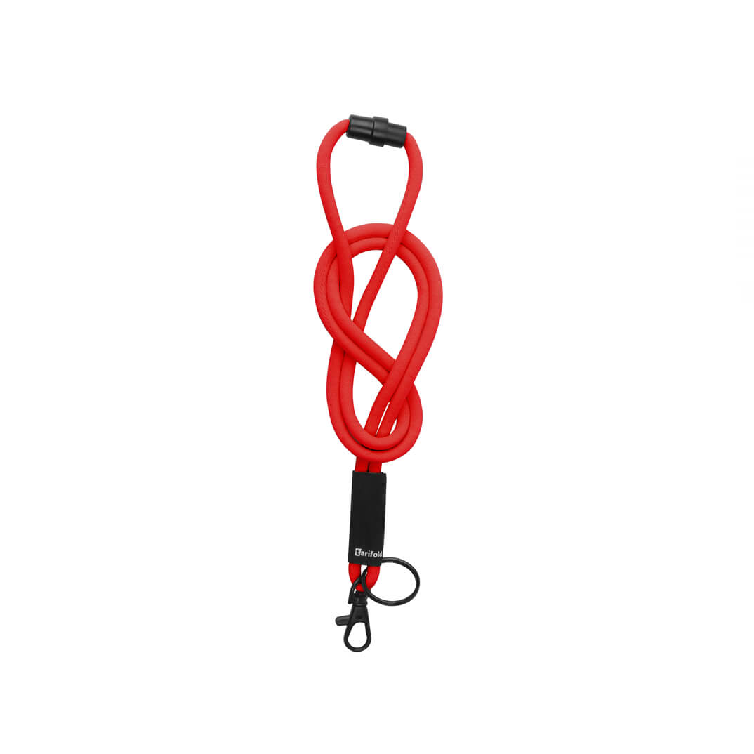 Cordón textil anilla/mosq rojo 5mmx46cm (10u)