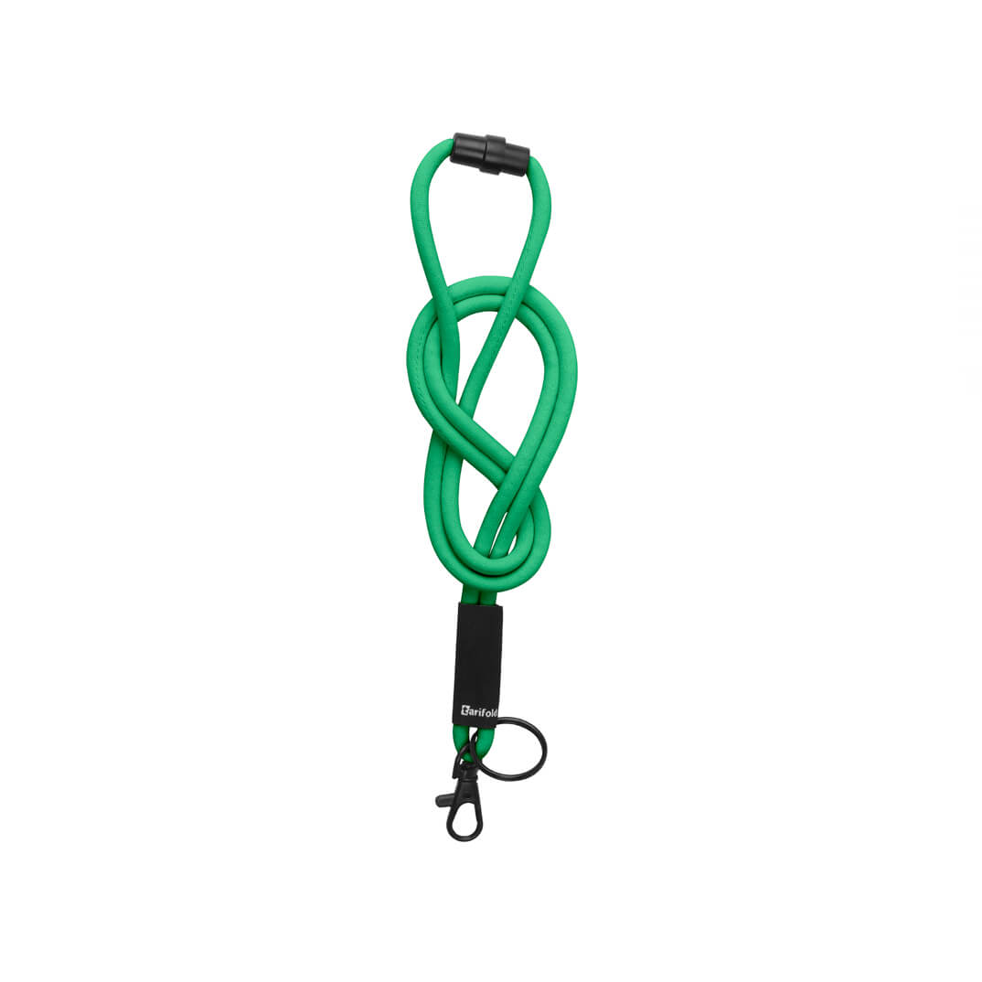 Cordón textil anilla/mosq. verde 5mmx46cm (10u)
