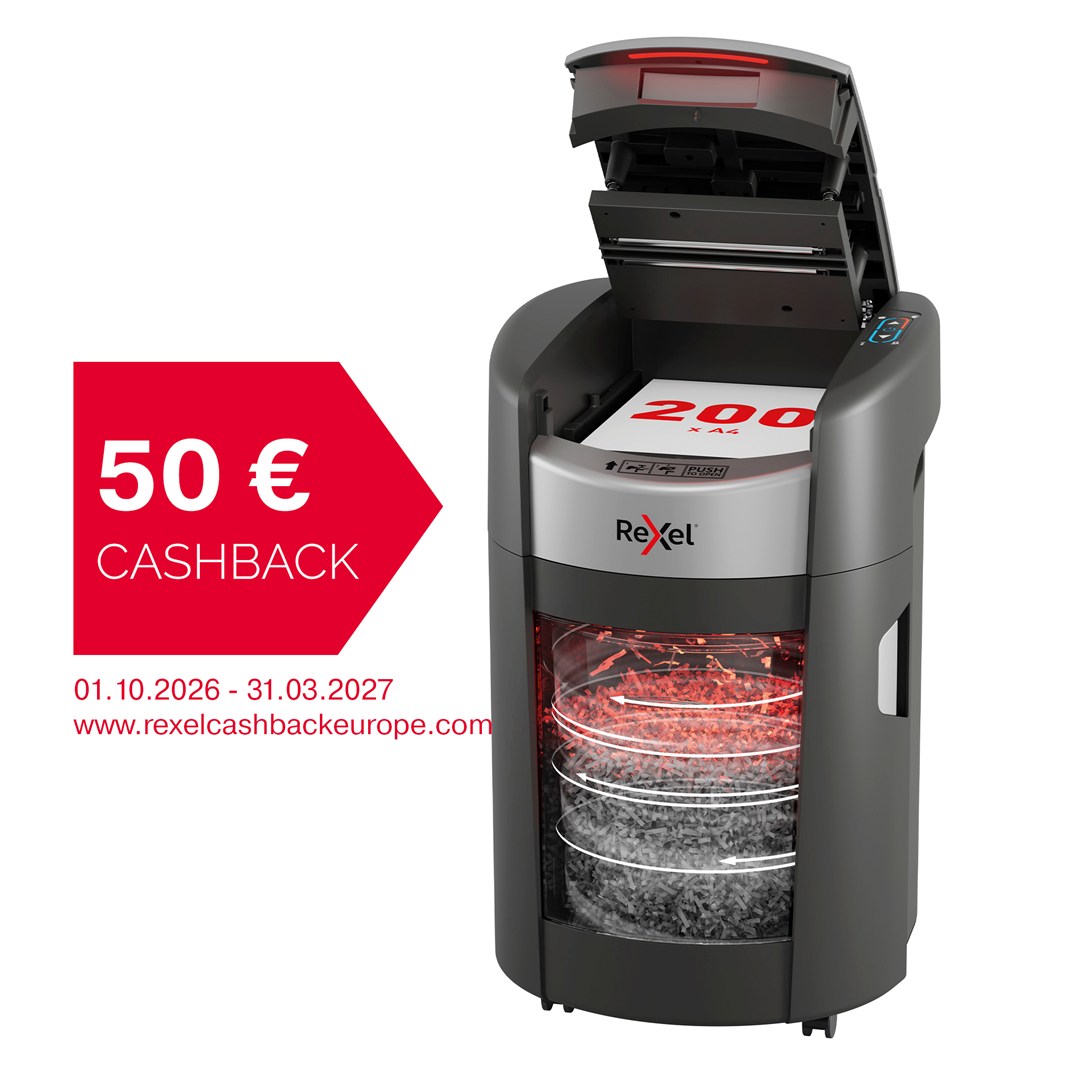 Destructora Max Autofeed+ 200X papelera giratoria