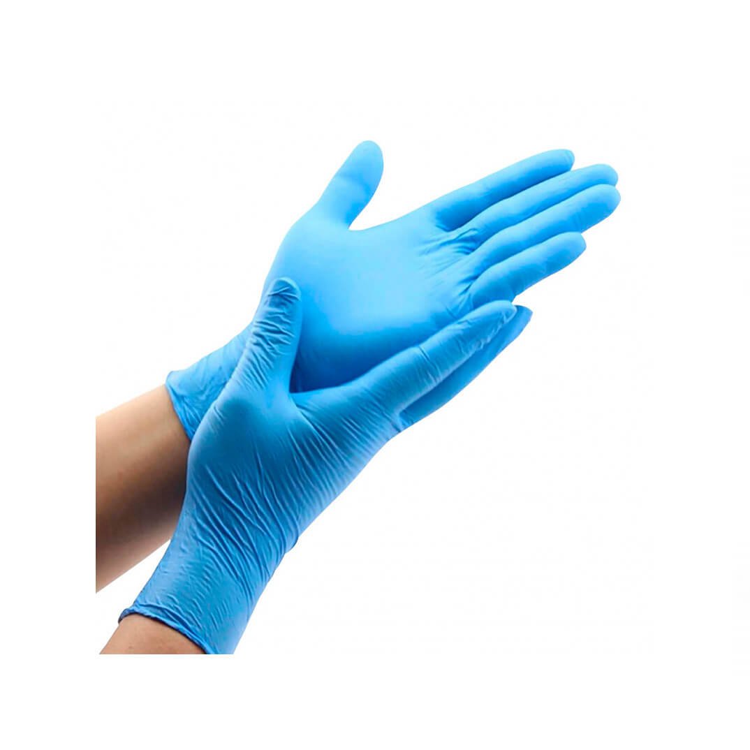 Caixa 100 guants nitril color blau talla XL