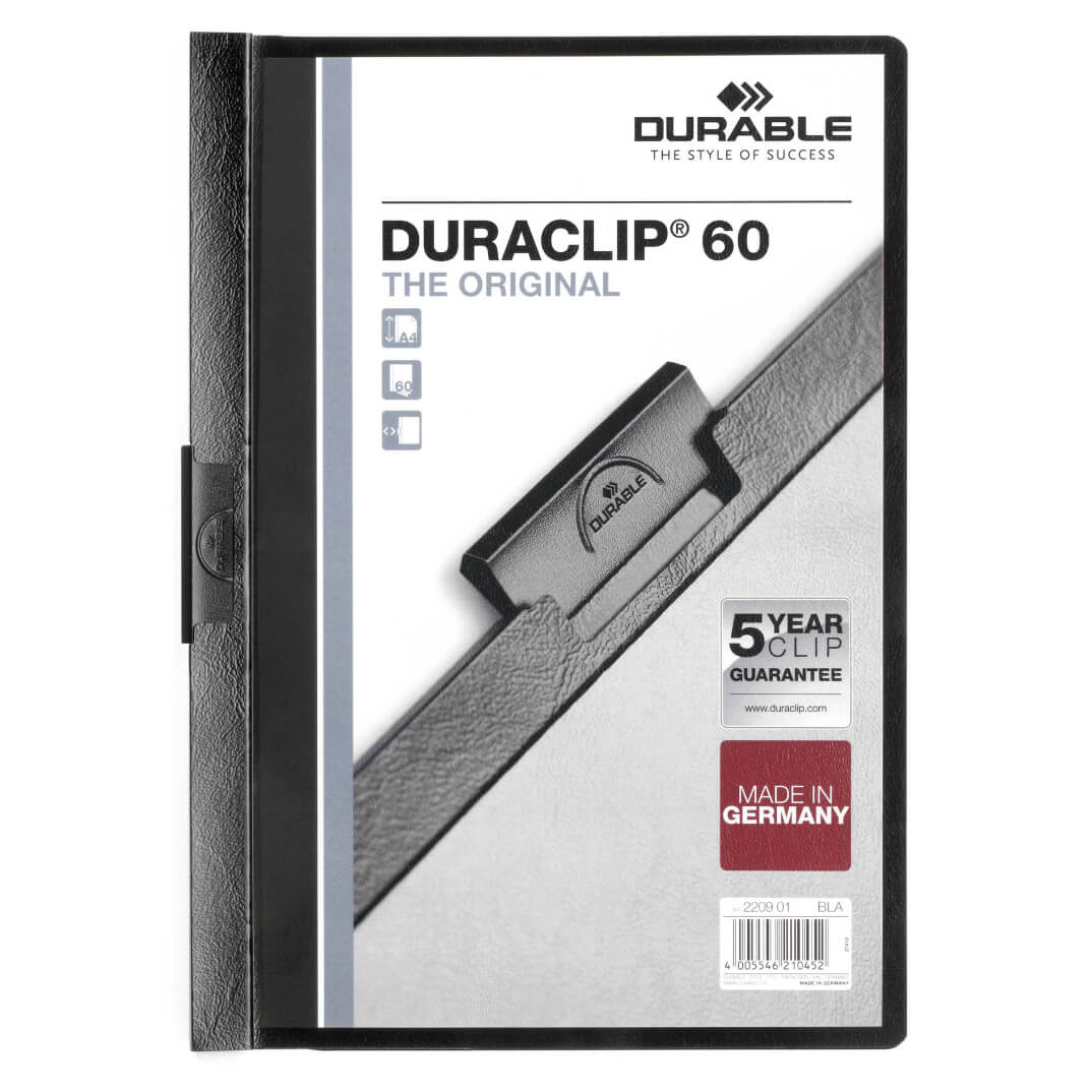 Carpeta Duraclip A4 60 hojas color negro