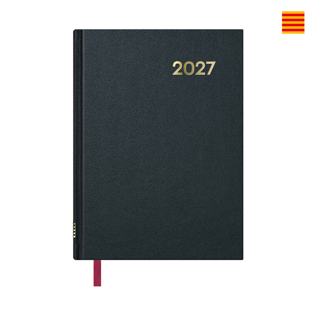Agenda básica D/P Catalán 14x20 negra