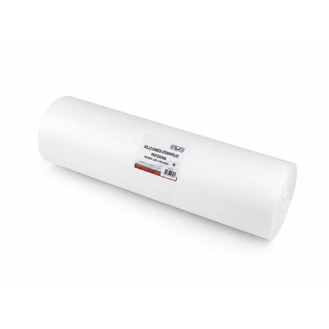 Rotllo gamussa atrapa pols 0,8 x 100 metres blanc