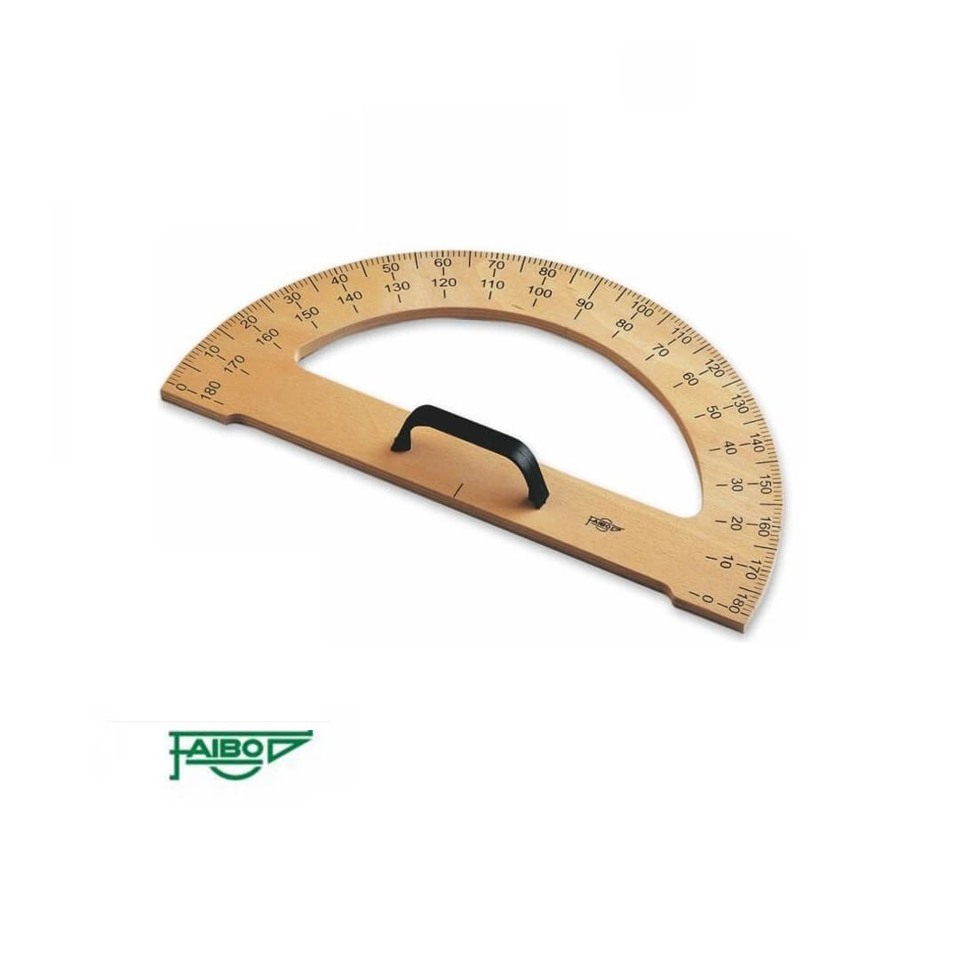 Semicírculo plástico pizarra 38 cm
