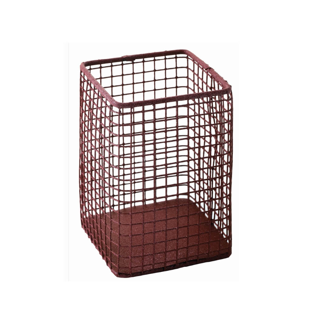 Cubilete portalapices cuadrado rojo