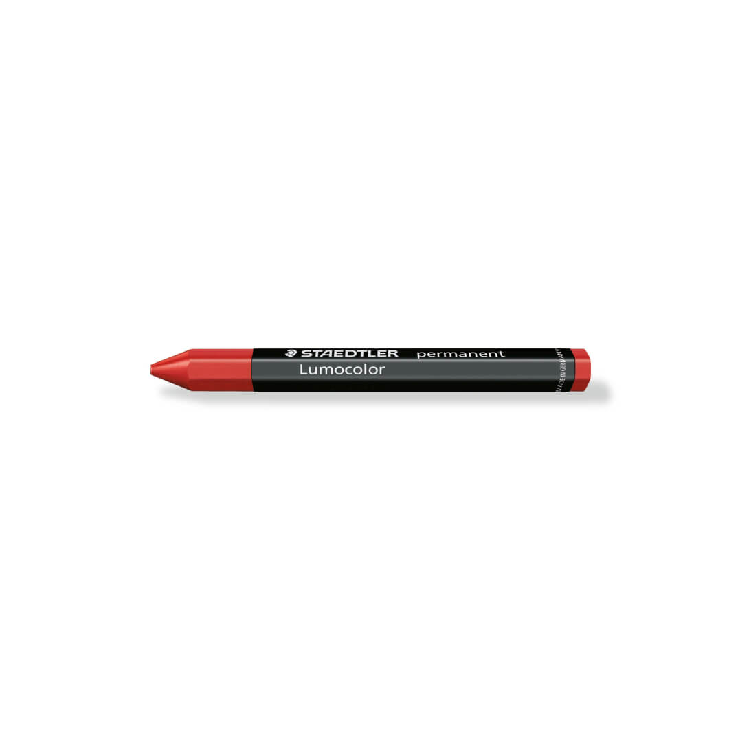 Caixa 12 llapis cera vermella Staedtler
