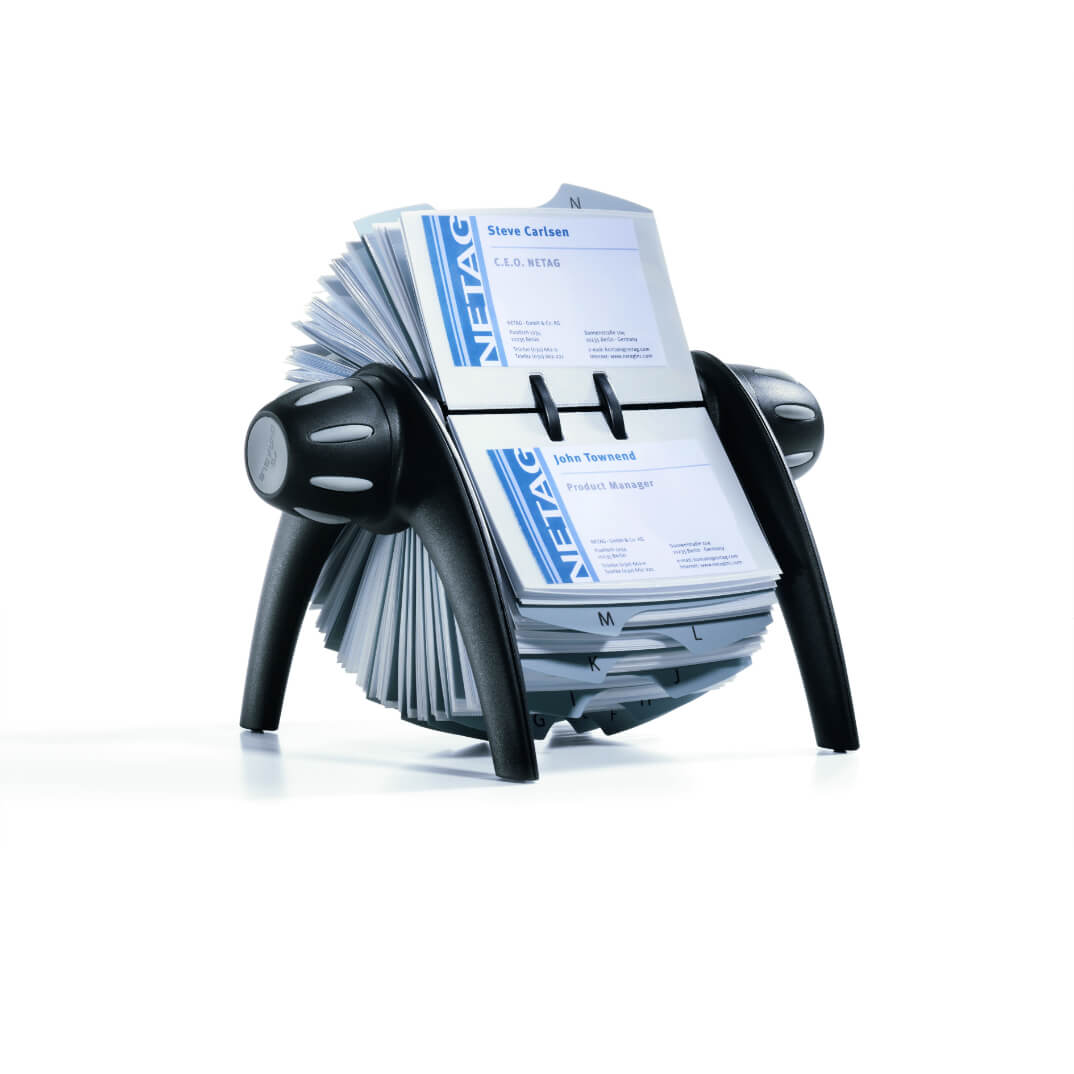 Tarjetero rotativo Visifix Flip Vegas negro