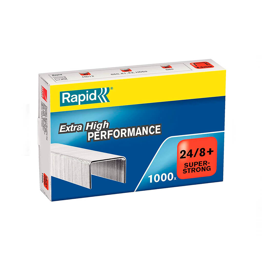 Grapas Rapid Super Strong 24/8+ galv. (c/ 1000)