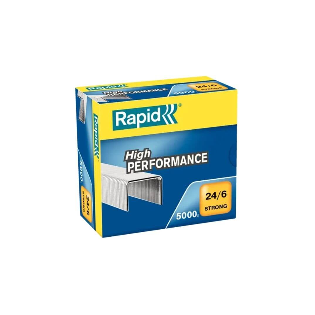 Grapas Rapid Strong 24/6 galvanizadas (c/ 5000)
