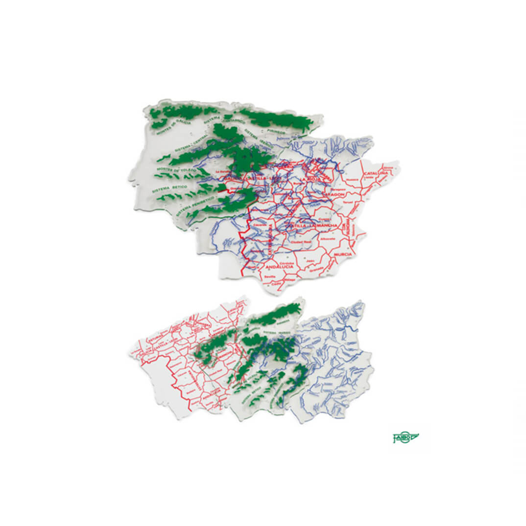 Juego 3 mapas España grandes con bolsa 22x18.5