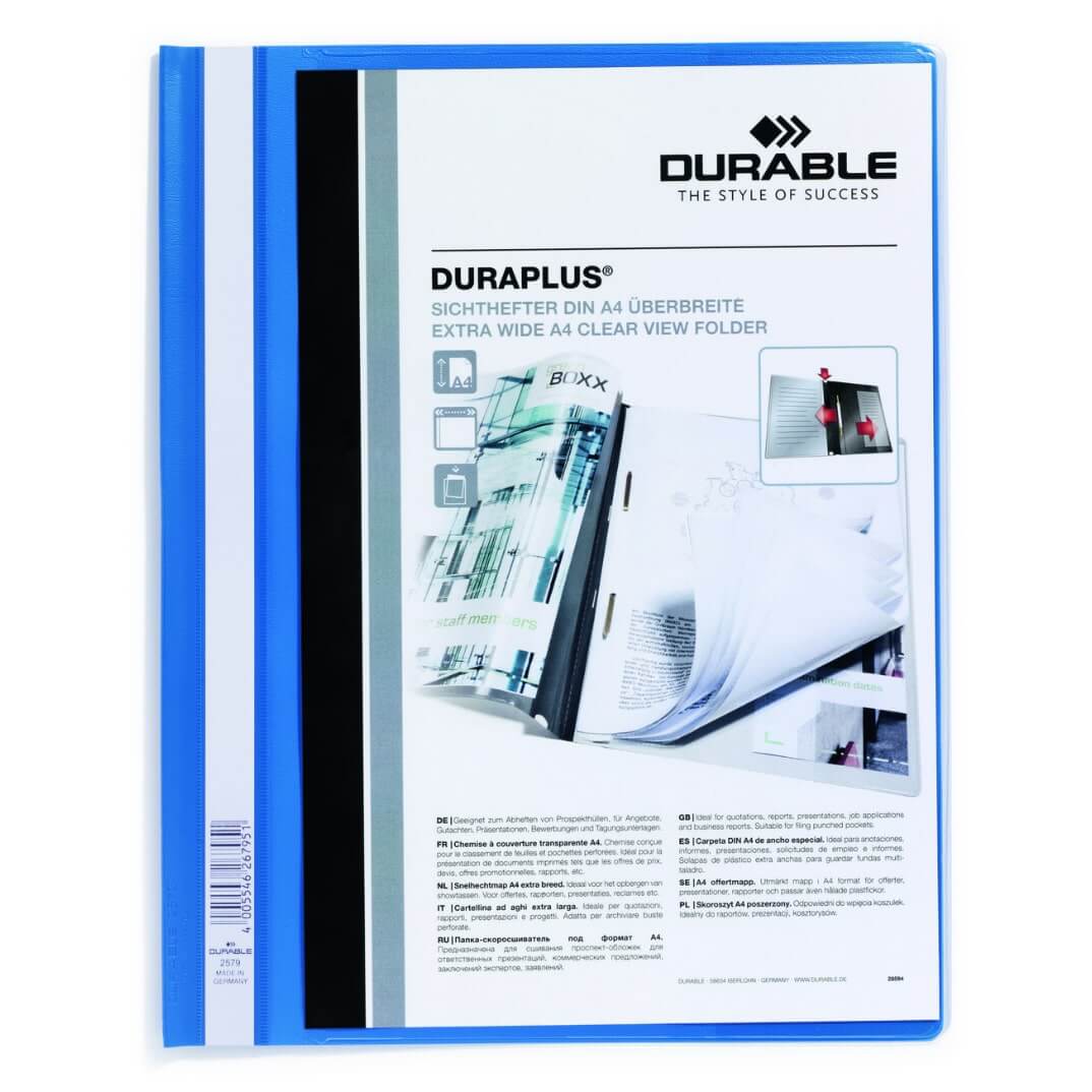 Carpeta de fastener Duraplus blau