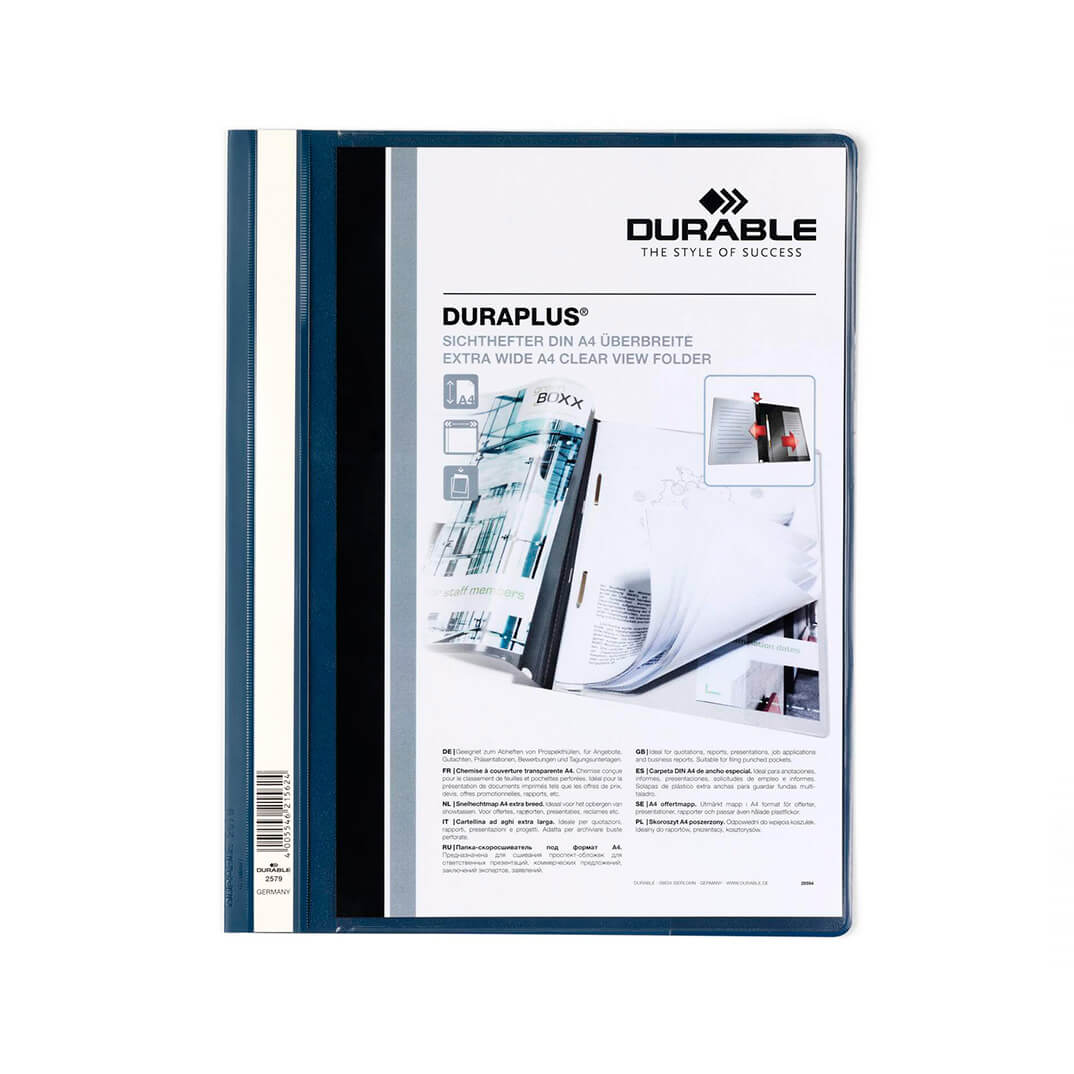 Carpeta de fastener Duraplus blau fosc