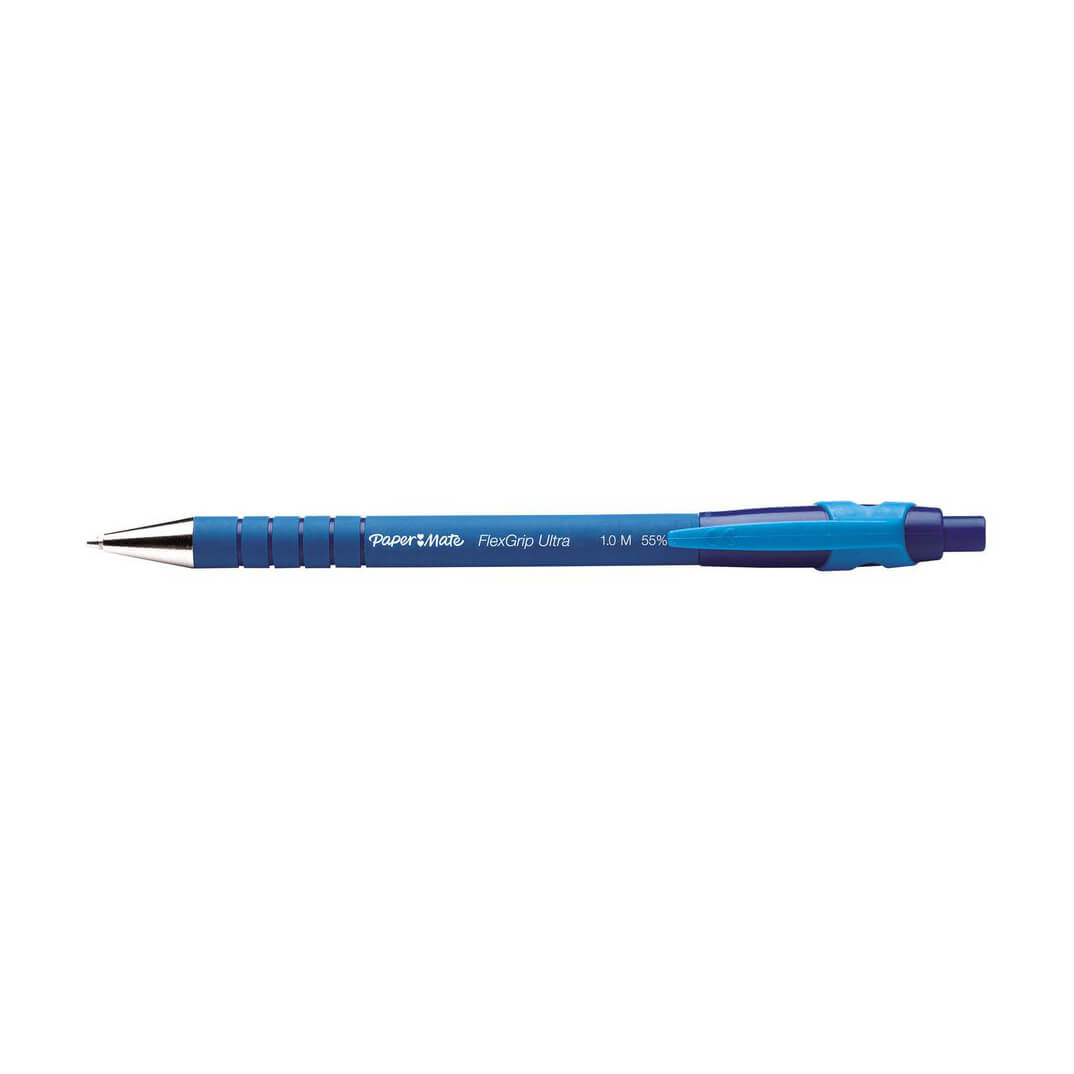 Bolígraf Paper Mate flexgrip retràctil blau