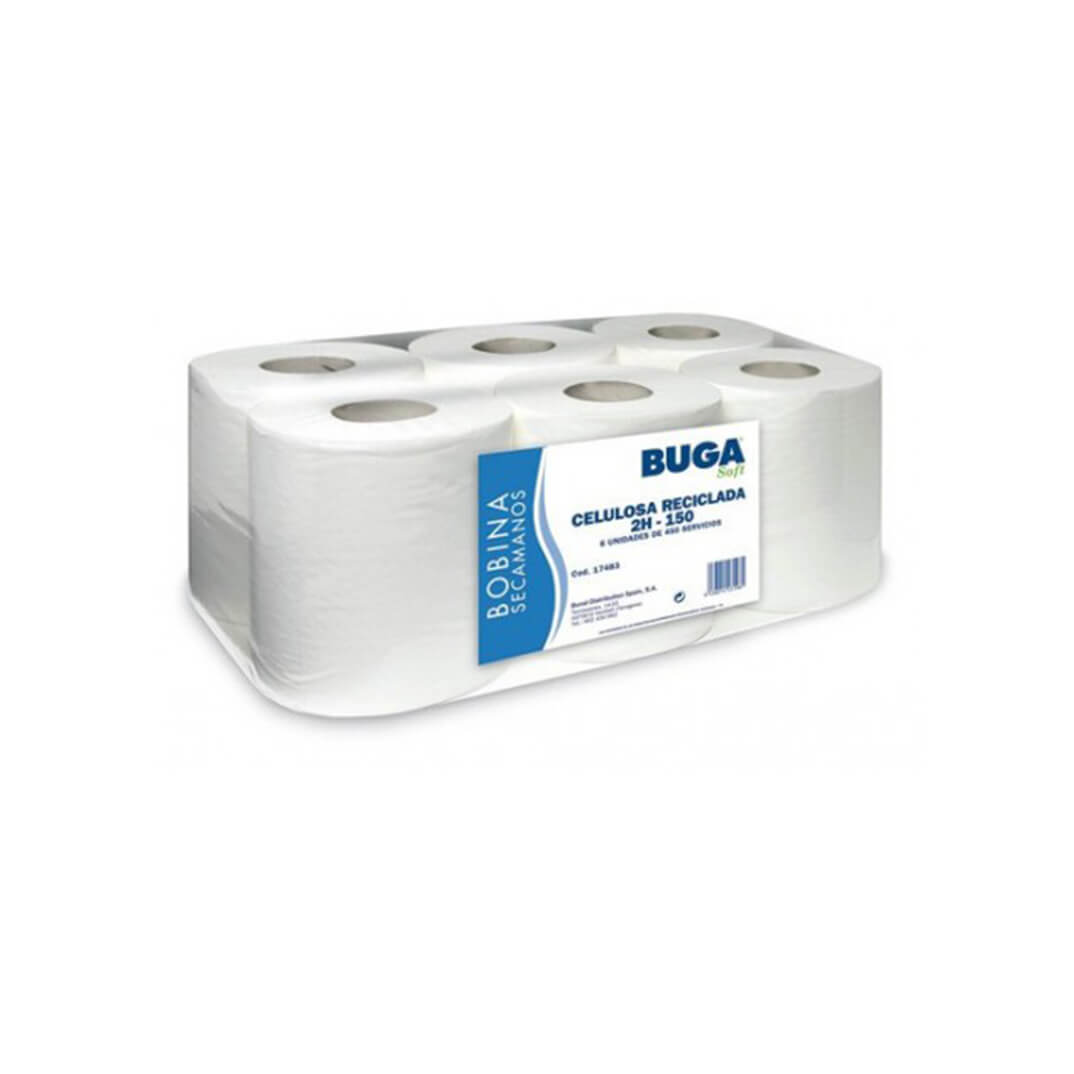 Bobina de paper eixugamans reciclat (pack 6)