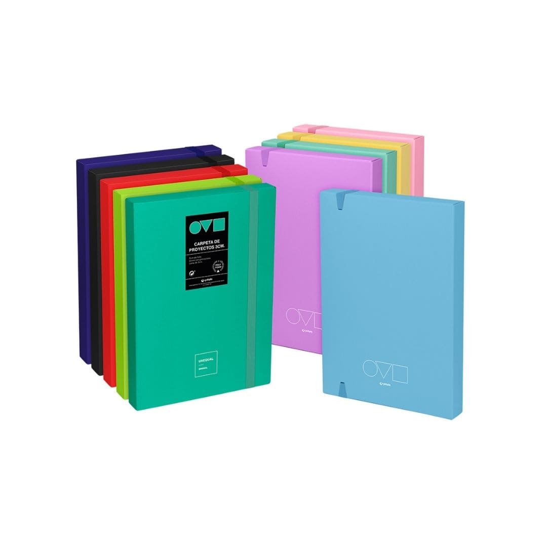 Caixa de projectes llom 3cm foli assortits