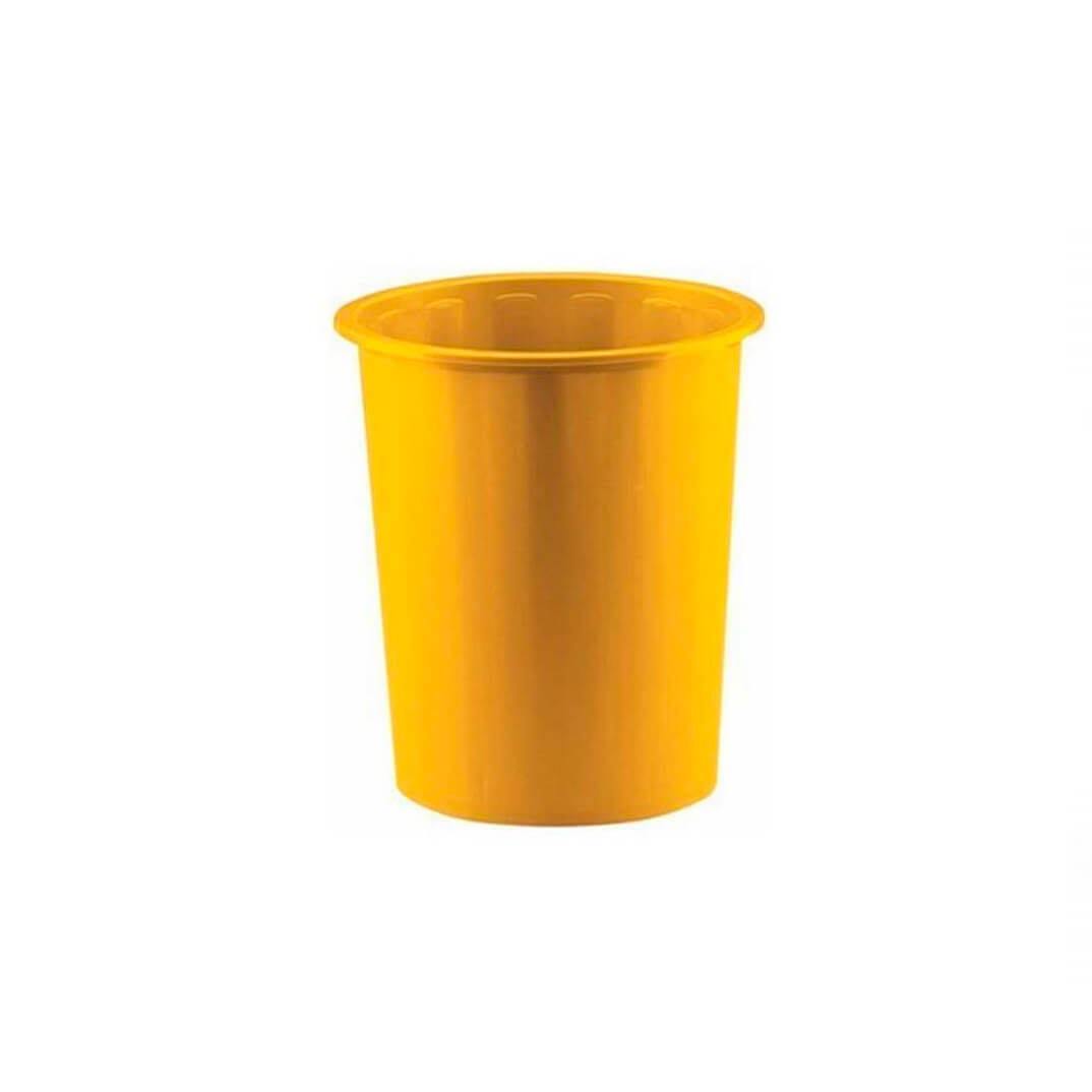 Paperera plàstic 14 litres groga