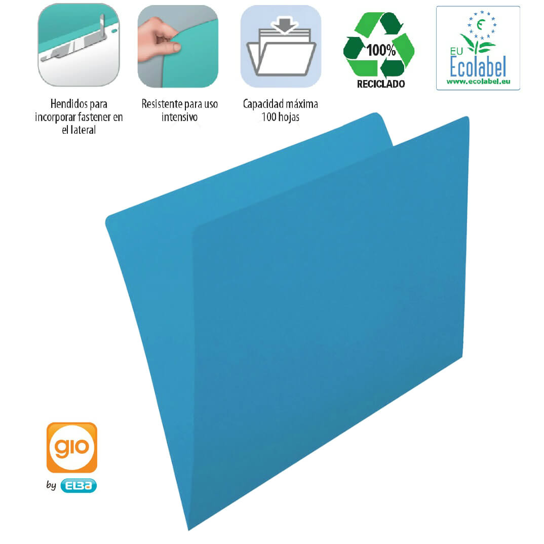 Pack 50 subcarpetas A4 230g Azul