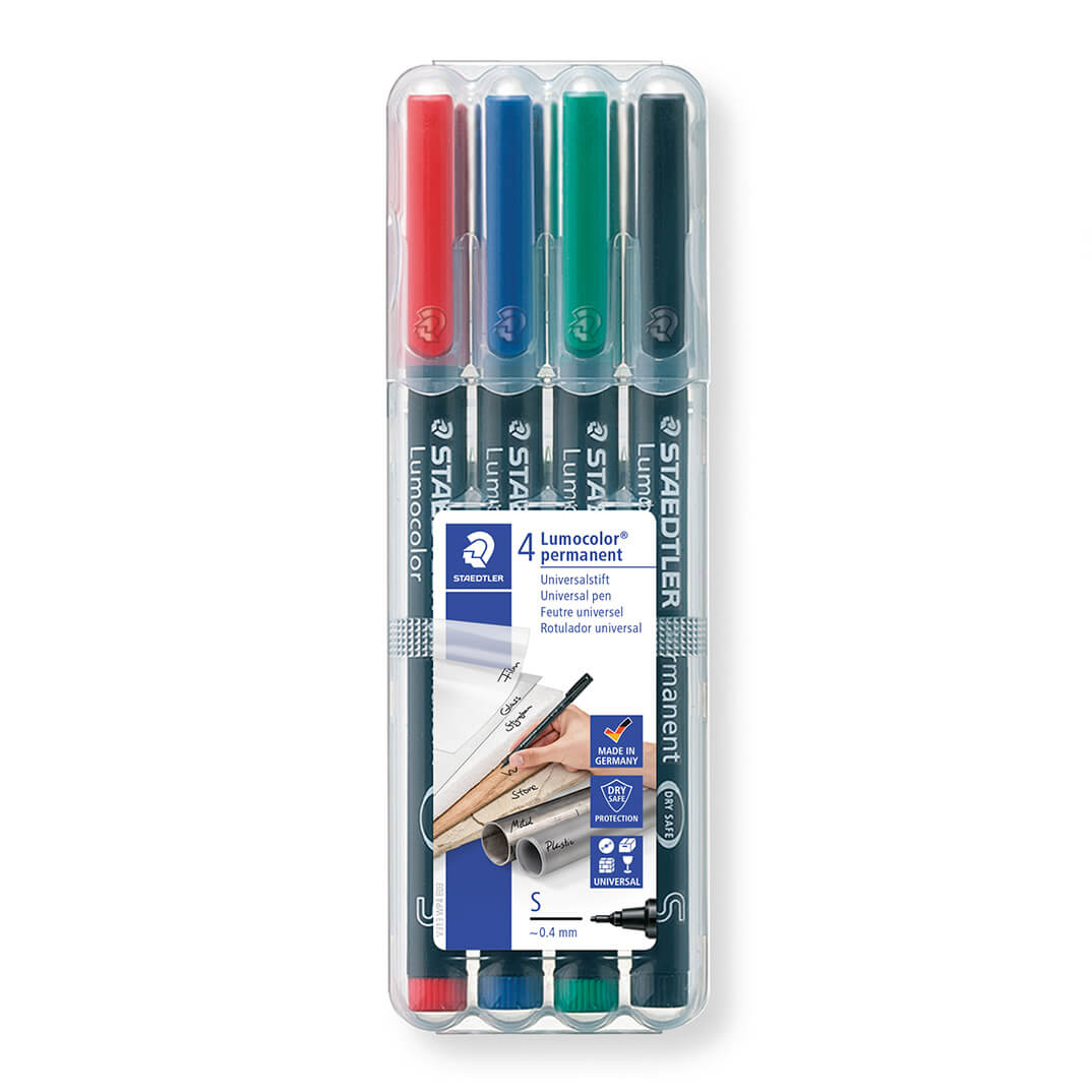Estuche 4 rotulador Staedtler LUMOCOLOR super fino