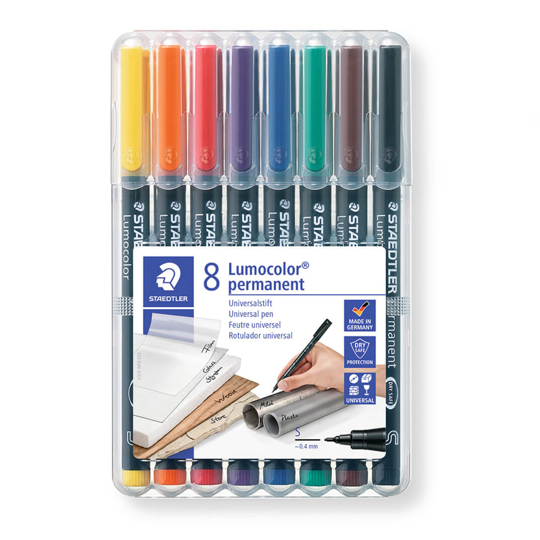Estuche 8 rotulador Staedtler LUMOCOLOR super fino