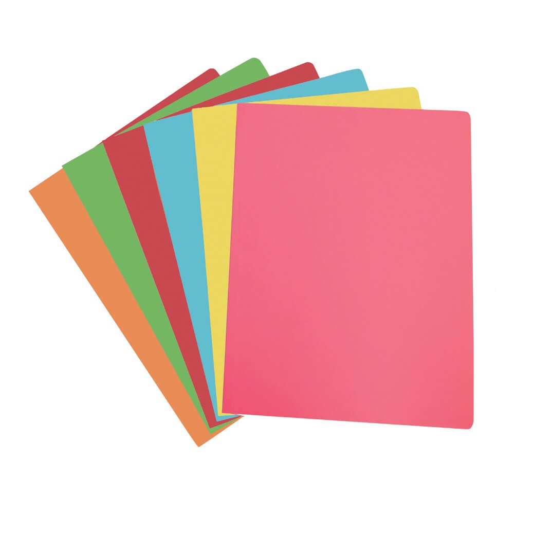 Pack 50 subcarpetas Folio 185g colores surtidos