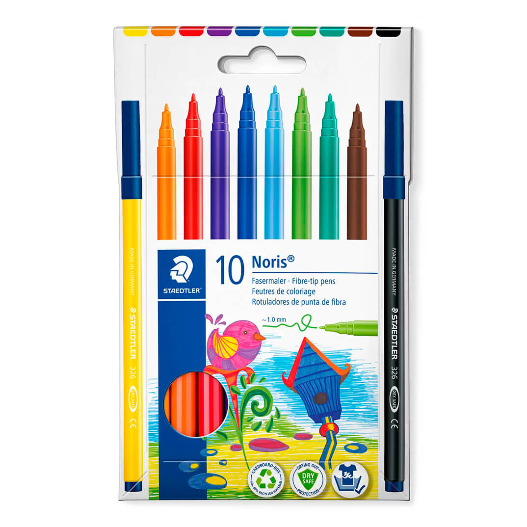 Caixa 10 retoladors Staedtler Noris 326 assortit