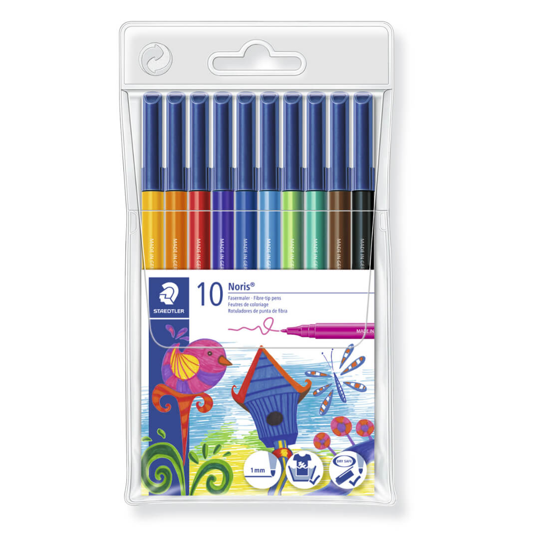 Estuche 10 rotuladores noris club 326