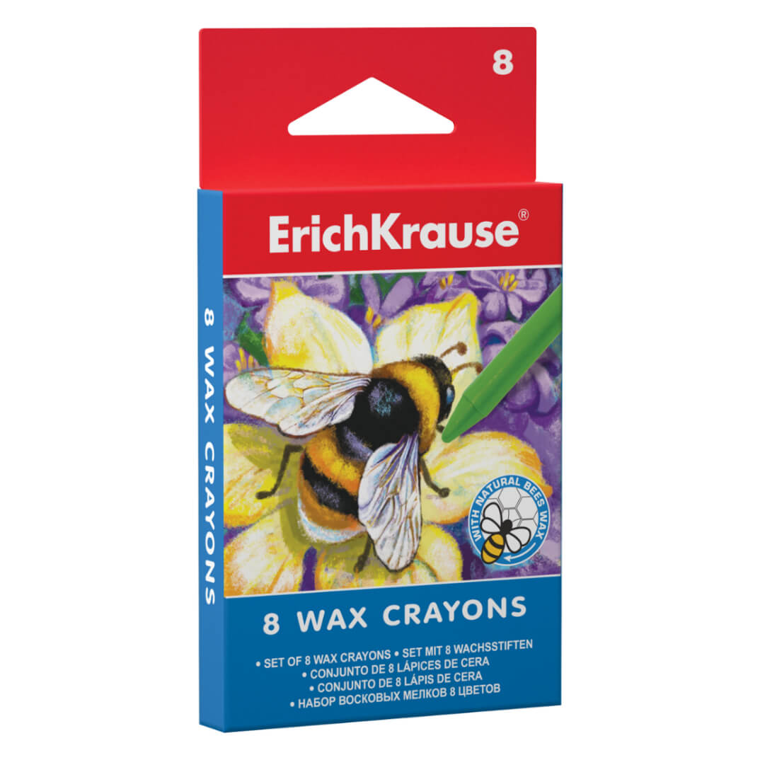 Caixa 8 llapis cera colors assortits