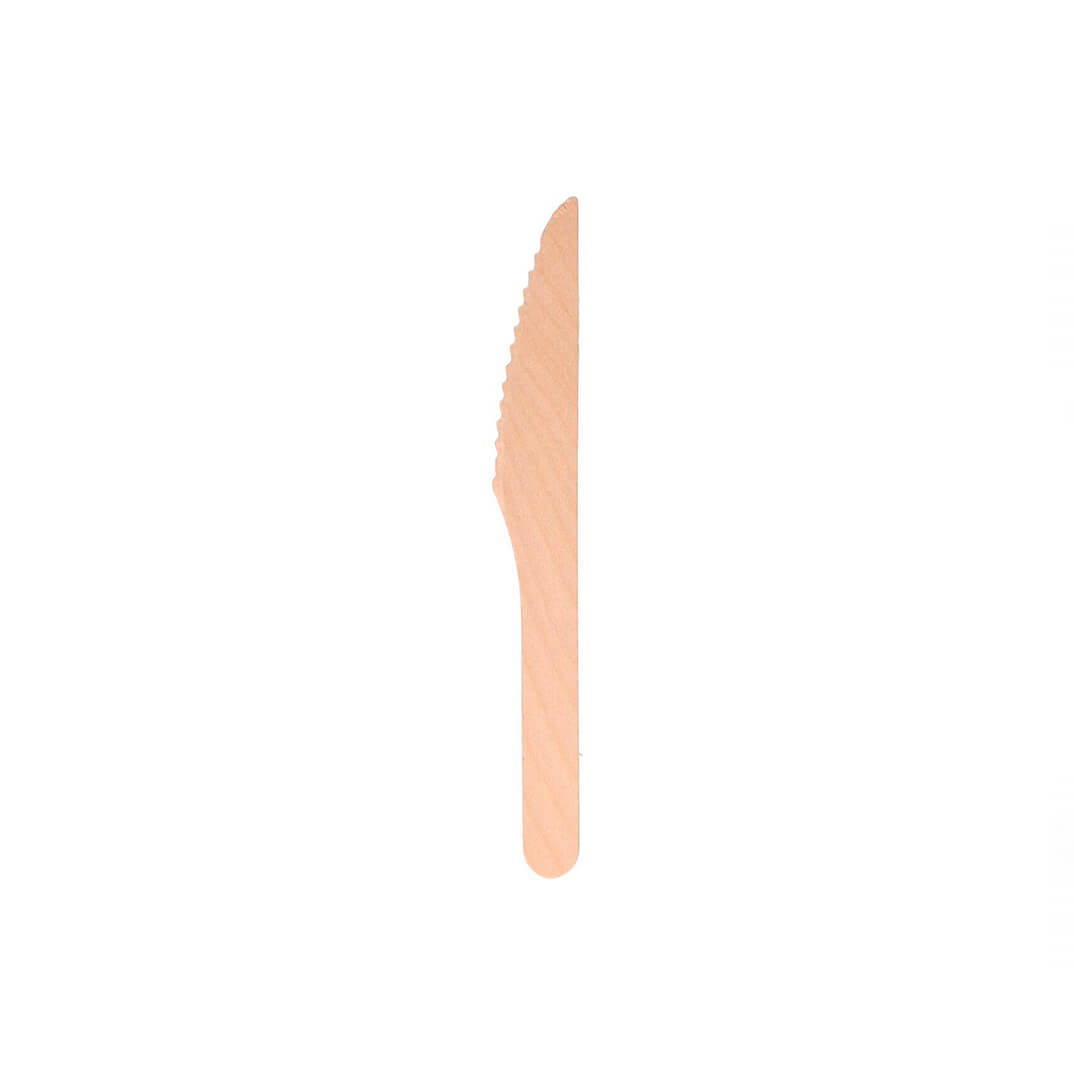 Paquet 100 ganivets fusta 16cm