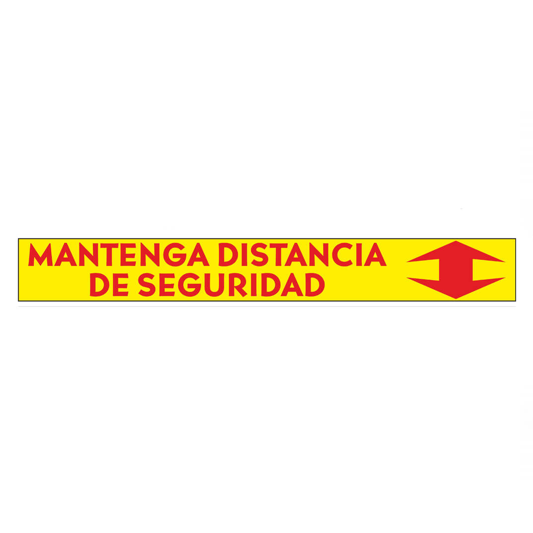Cinta adhesiva 33x48 Mantenga distancia seguridad