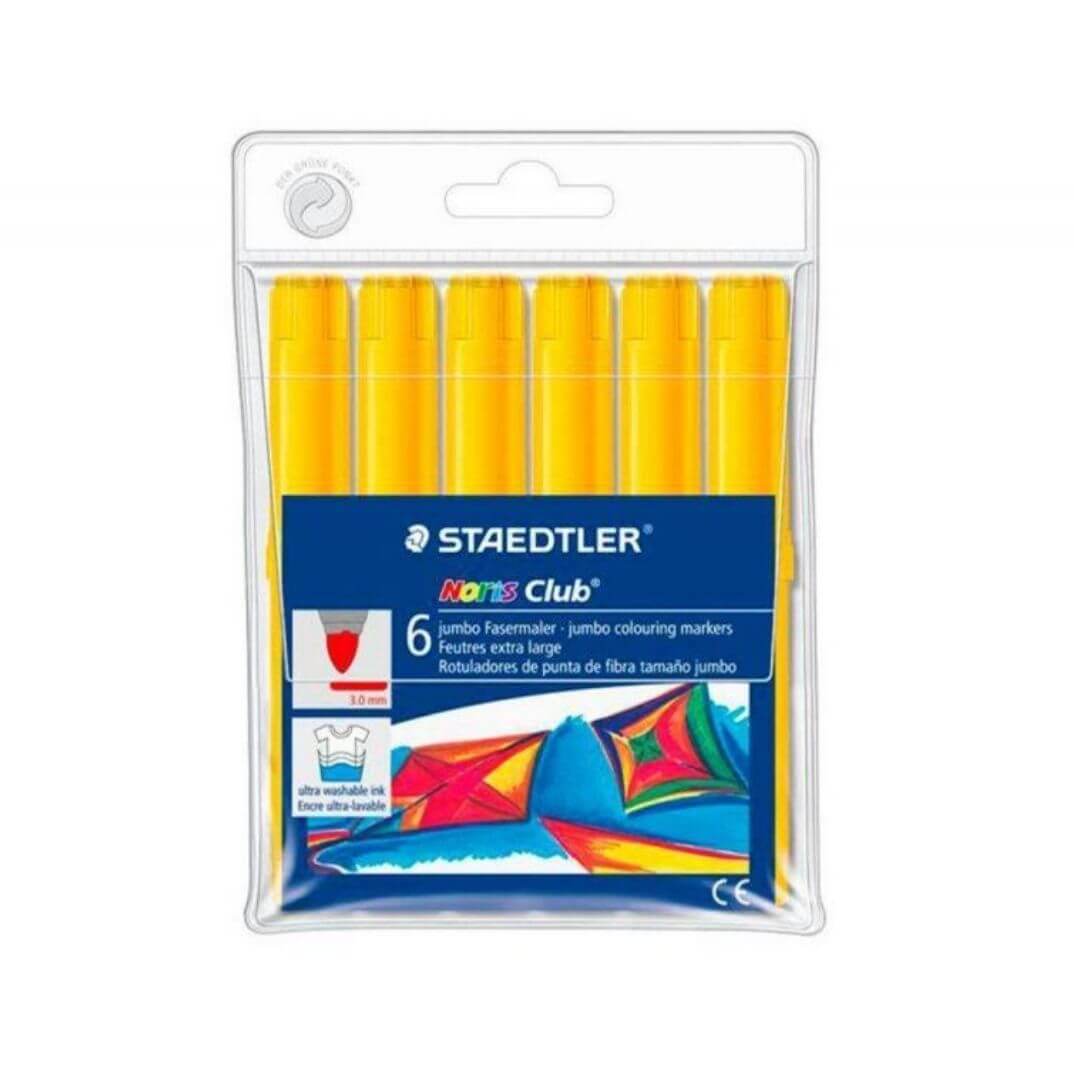 Caja de 6 rotuladores Staedtler Noris 340 Amarillo