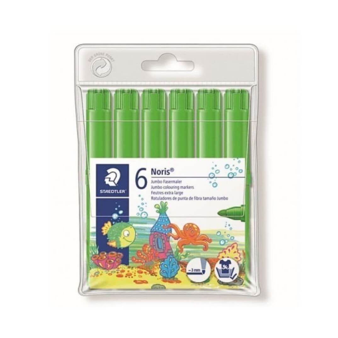 Caixa de 6 retoladors Staedtler Noris 340 verd cl