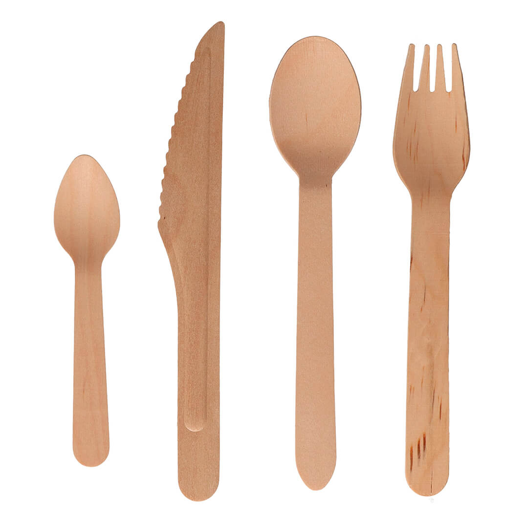 Set cubiertos madera (5 piezas)