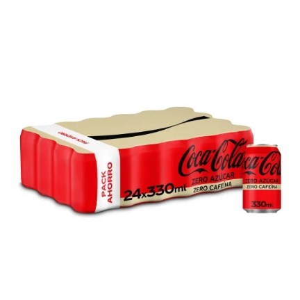Pack 24 latas Coca-Cola Zero Zero