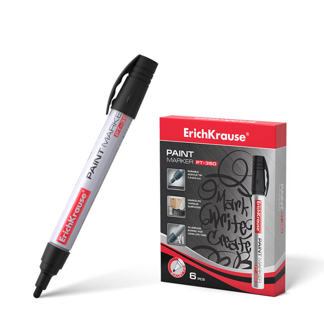 Rotulador ErichKrause permanente P-350 negro