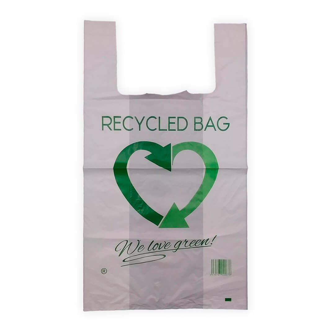 Pack 100 bolsas camiseta G200 blanca 50x60 cm