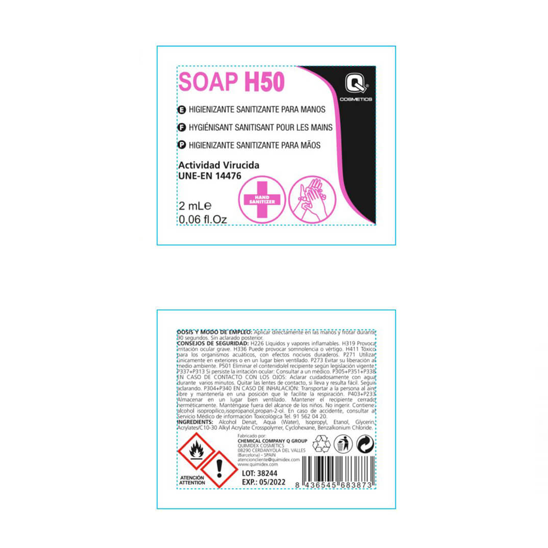 Sobre monodosis gel hidroalcohólico H50 (700u)