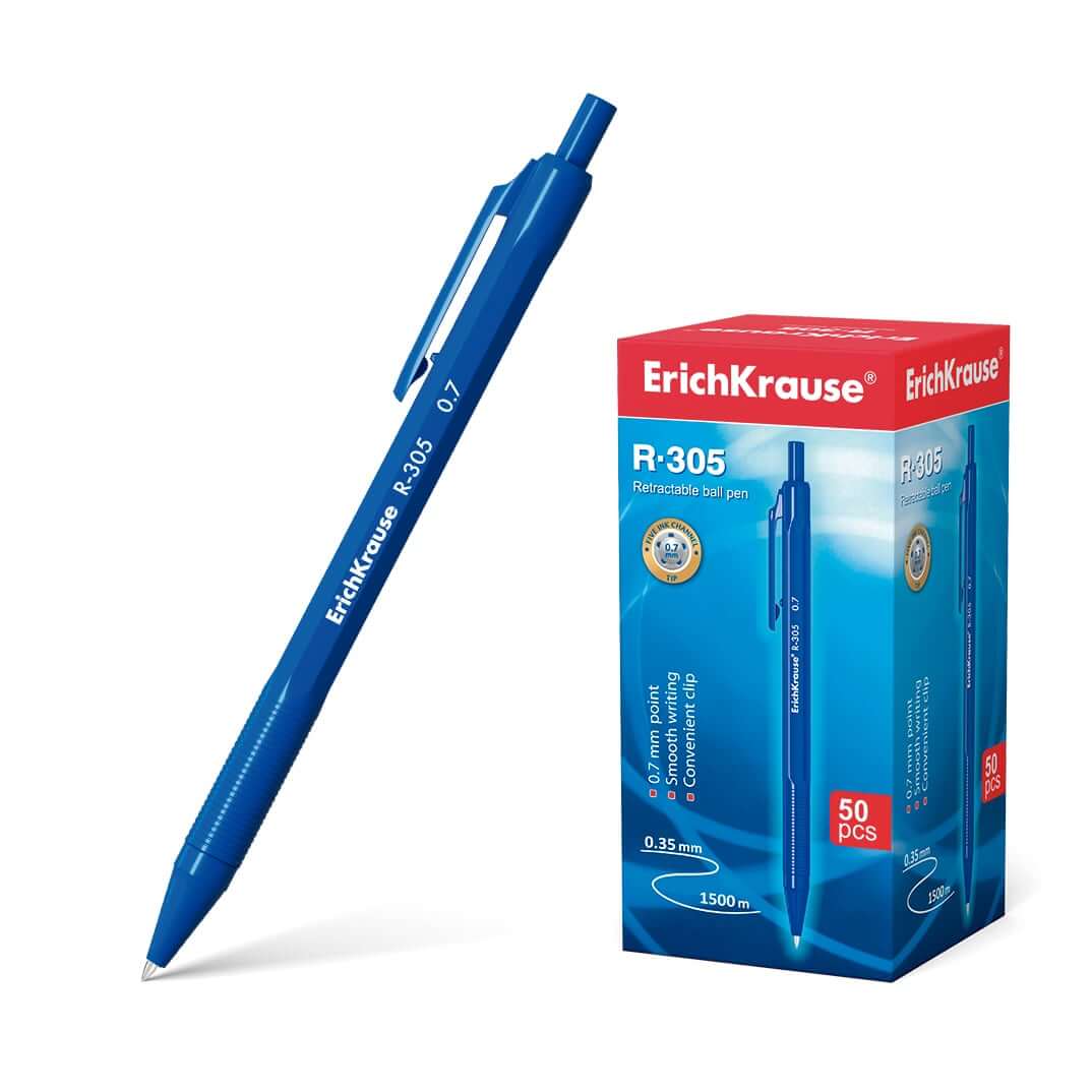 Bolígraf ErichKrause retràctil R305 blau